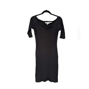 Dress black bodycon ribbed ✨